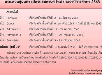 Public relations for accepting new
student applications for academic year
2020