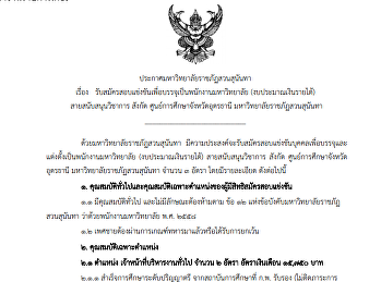 ประกาศมหาวิทยาลัยราชภัฏสวนสุนันทา